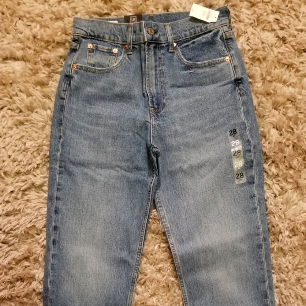 GAP Sky High Straight Leg Jeans